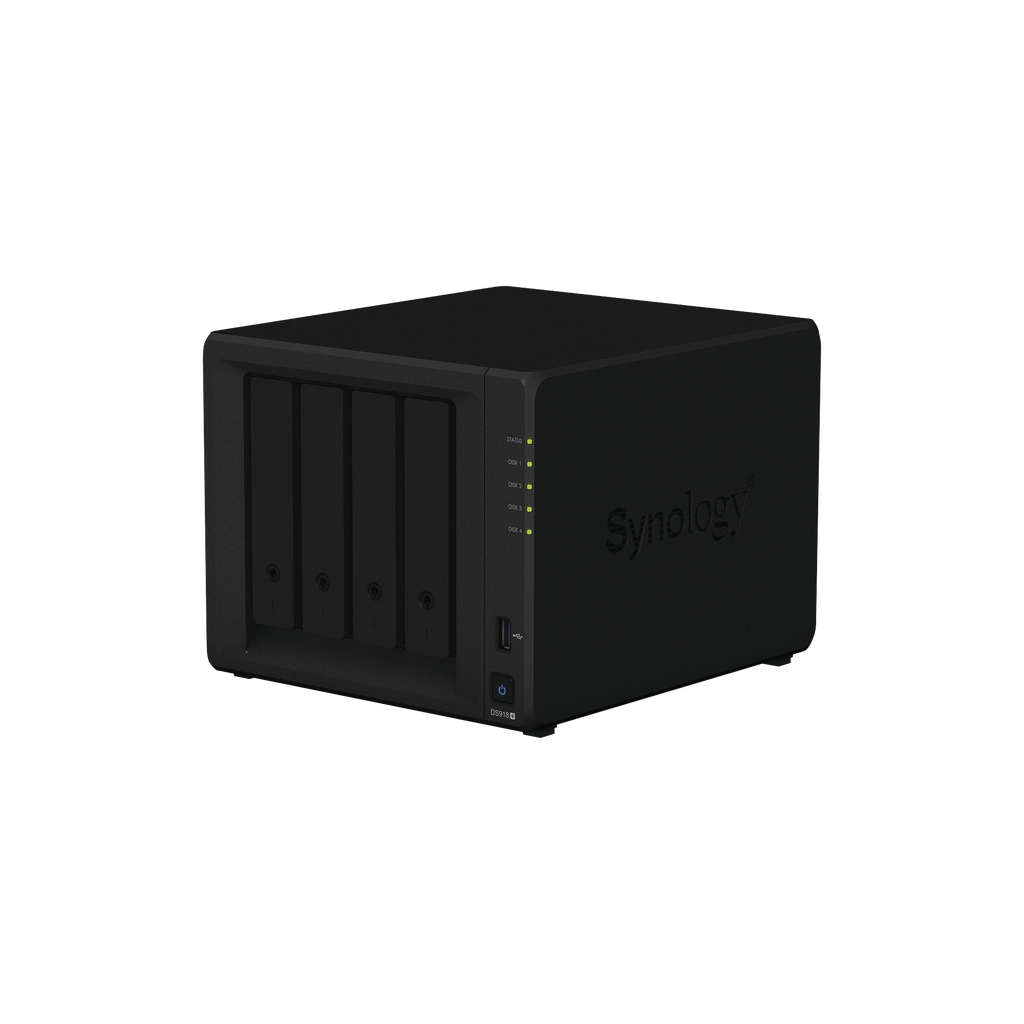 Servidor NAS de escritorio con 4 bahías / Expandible a 9 bahías / Hasta 108 TB / Soporta Hasta 40 Cámaras