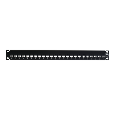 [Z6-PNL-24K] Patch Panel UTP Z-MAX de 24 Puertos, Precargado con Jacks Categoría 6, Plano, 1UR