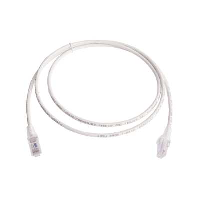 Patch Cord MC6 Modular Cat6 UTP, CM/LS0H, 1.52 Metros (5 Pies), Color Blanco, Versión Bulk (Sin Empaque Individual)