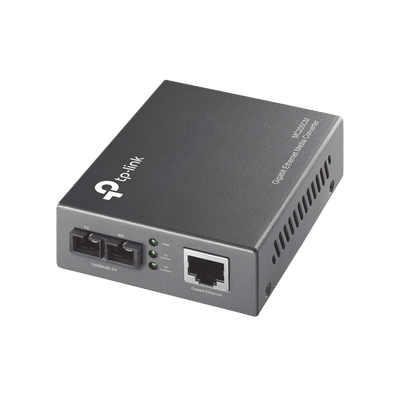 [MC200CM] Convertidor Fibra Óptica Multimodo /  1 Puerto RJ45 10/100/1000 Mbps / Puerto Fibra Óptica SC 1000 Mbps / Hasta 550 metros / Plug and Play