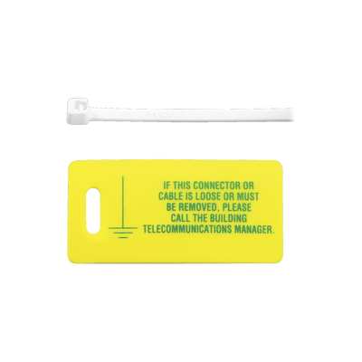 [LTYK] Kit de 10 Etiquetas Impresas para Identificación de Tierra Física, Incluye 10 Cinchos Retardantes a Flama