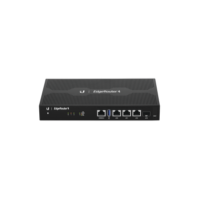 [ER-4] EdgeRouter 4, con 3 puertos 10/100/1000 Mbps + 1 puerto SFP, con funciones avanzadas de ruteo