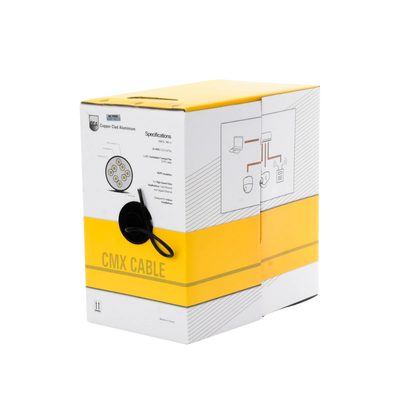 [EP-CAT-5E-V2B] Bobina de Cable de 305 Metros (1000 Pies) Cat5e, Aleación de Cobre y Aluminio (CCA), Color Negro, Uso Interior