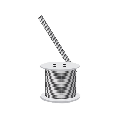 [S-RET-338CAM] Cable Retenida 7 Hilos, Resistencia 4900 Kg. Diámetro 3/8", Acero Galv. clase A.  (Precio por Metro).