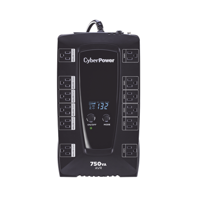 [AVRG750LCD] UPS de 750 VA/450 W, Topología Línea Interactiva, Entrada 120 Vca NEMA 5-15P, Tipo Gabinete Compacto, Con 12 Tomas NEMA 5-15R