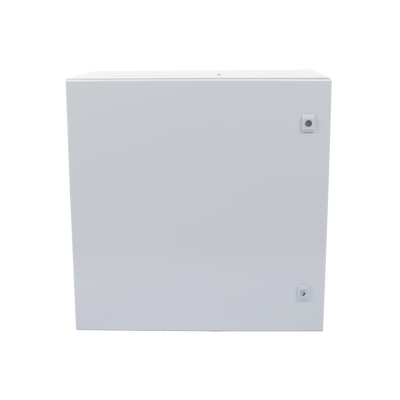 [PST-6060-30A] Gabinete de Acero IP66 Uso en Intemperie (600 x 600 x 300 mm) con Placa Trasera Interior Metálica y Compuerta Inferior Atornillable (Incluye Chapa y Llave T).