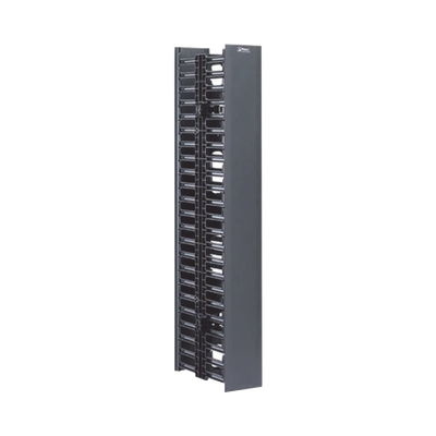 Organizador Vertical NetRunner, Doble (Frontal y Posterior), de 22.5 UR, 4.9in de Ancho, Color Negro