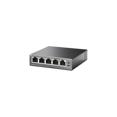 [TL-SF1005P] Switch PoE no Administrable de escritorio / 5 puertos 10/100 Mbps / 4 puertos PoE af/at / Presupuesto 67 W / Modo Extensor hasta 250 m / Calidad video prioritaria