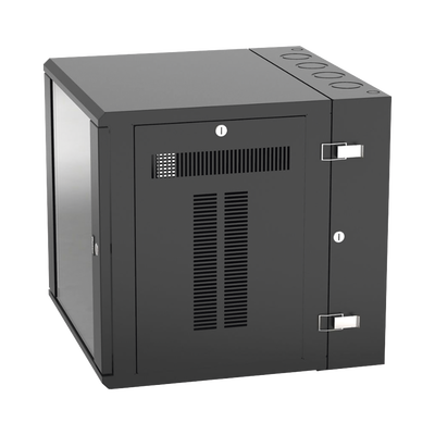 [PZWMC12W] Gabinete PanZone de Montaje en Pared, de 19in, Puerta con Ventana de Seguridad, 12 UR, 635mm de Profundidad, Color Negro