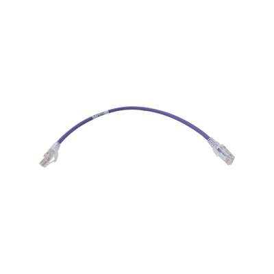 [MC6-01-08] Patch Cord MC6 Modular Cat6 UTP, CM/LS0H, 0.3 Metros (1 Pie), Color Violeta