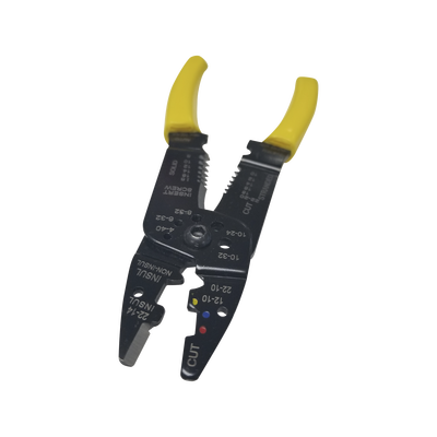 [EP204B]  Pinza Cortacables / Pelacables 10 a 22 AWG con Plegador de Conectores.