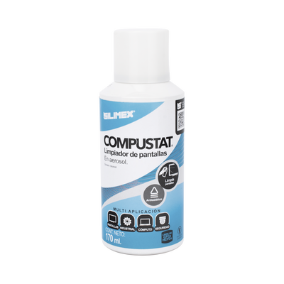 [COMPUSTAT] Limpiador de Pantallas y Cámaras, Protector Anti-Estático en Aerosol, con Protección Contra Rayos UV, Repelente de Polvo, 170 ml