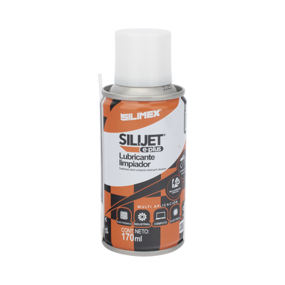 [SILIJET-E-PLUS] Limpiador Lubricante en Aerosol Dieléctrico, Protege Mecanismos, Circuitos, Sensores, Ventiladores, 170 ml.