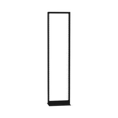 [EI-RL-5545-DR] Rack de 2 Postes (Doble Perforación), Estándar 19", 45 Unidades, Fabricado en Acero, Base "L" para Anclar a Piso.