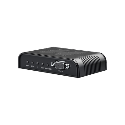 [TT7505] Convertidor de S-VIDEO, BNC (CVBS), VGA a VGA /  Resolución 1080P @60Hz / Soporta ajuste de Brillo, contraste, saturación de color / Alimentacion incluida.