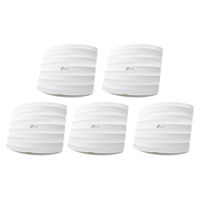 [EAP245-KIT-5] Kit de 5 Puntos de Accesso Omada doble banda 802.11ac, MU-MIMO, PoE af y PoE Pasivo, soporta hasta 100 clientes, hasta 1350 Mbps.