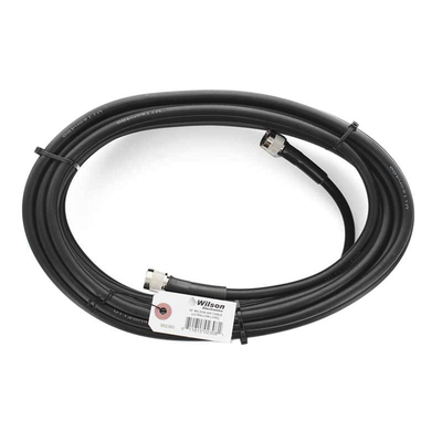Jumper Coaxial con Cable Wilson-400 | Conector N Macho en los Extremos | 18.28 Metros (60 Pies) de Longitud
