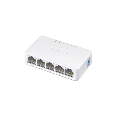 [MS105] Switch NO Administrable / Para escritorio /  5 puertos 10/100 Mbps / Diseño Compacto / Plug and Play
