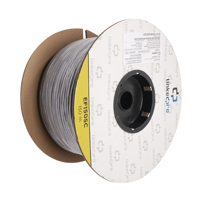 Carrete de Fibra Óptica Monomodo con Conectores SC-SC Duplex, Reforzada con Kevlar, de 150 Metros (492.13 Pies), Para Instalaciones Subterráneas por Tubería