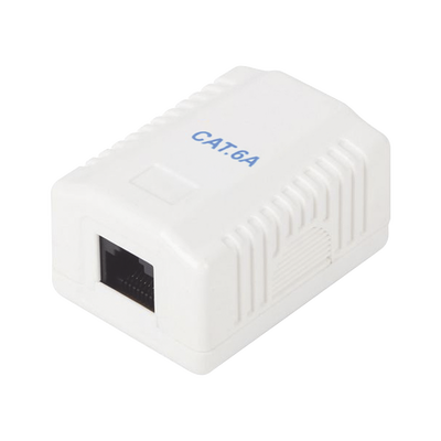 Caja de Pared con 1 Puerto, Incluye 1 Jack UTP Cat6A