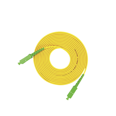 Jumper de Fibra Óptica Monomodo SC/APC-SC/APC Simplex, Color Amarillo, 3 Metros (9.84 Pies)