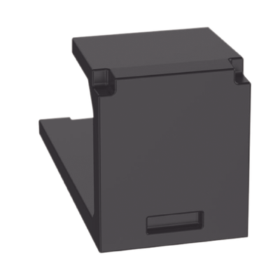 Módulo de Tapa Ciega (Inserto Ciego), Mini-Com, Color Negro, 1 Pieza