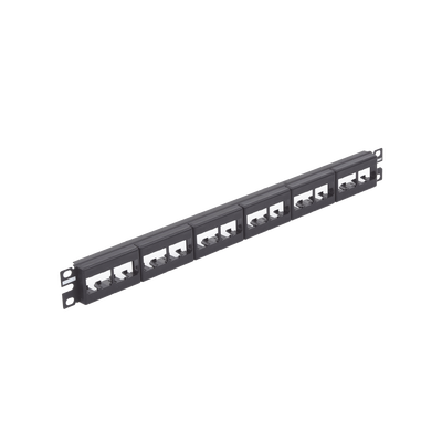 Panel de Parcheo Modular Mini-Com (Sin Conectores), Plano, Sin Blindaje, de 24 Puertos, 1UR