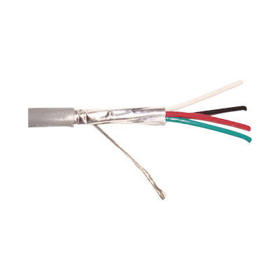 Cable 4 x 18 AWG / Blindado / 305 Metros (1000 Pies) / Riser / UL / Color Gris / Hecho en México