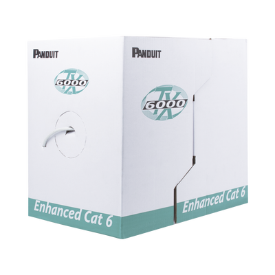 Bobina de Cable UTP 305 Metros (1000 Pies) de Cobre, TX6000? PanNet, Reelex, Gris, Categoría 6 Mejorado (23 AWG), PVC (CMR, Riser), de 4 Pares