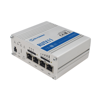 [RUTX11] Router LTE (4.5G) Cat6 Profesional, 4 Puertos Gigabit, Doble SIM, USB, WiFi 802.11ac, GNSS