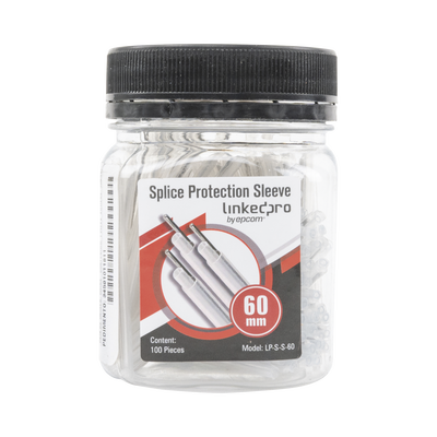Bote con 100 Mangas para Fusión de Fibra Óptica de 60 mm (2.36 Pulgadas)