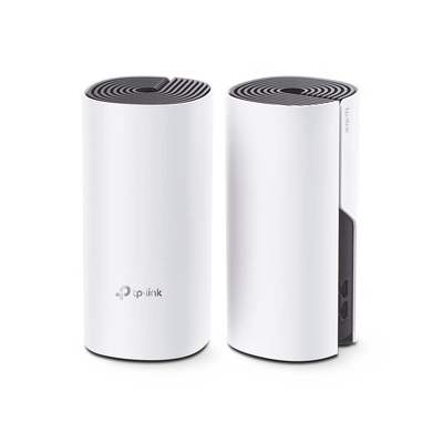 [DECOM4-2PACK] KIT 2 Routers Inalámbricos MESH Interior para Hogar / Doble Banda Wi-Fi 5 AC1200 Mbps / 2 Puerto Gigabit WAN/LAN / 2 Antenas Internas / Administración Mediante la App Deco (iOS, Android) 