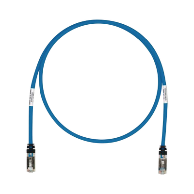 Patch Cord Cat6A, Blindado S/FTP, CM/LS0H, 3.05 Metros (10 Pies), Color Azul