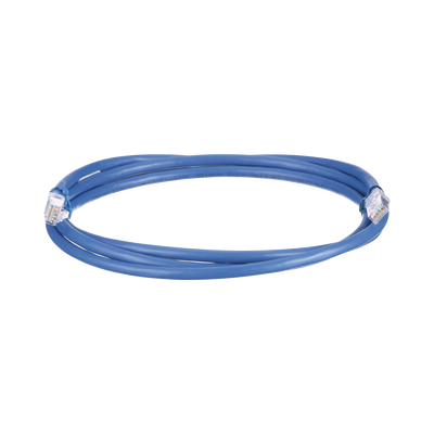 Cable de Parcheo UTP, Cat6A, 24 AWG, CM, Color Azul, 6.1 Metros (20 Pies)