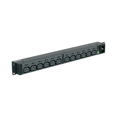 PDU Básico para Distribución de Energía, Enchufe de Entrada NEMA L6-20P, Con 13 Contactos C13, Instalación Horizontal de 19in, 1UR, 20 Amp, 220 Vca