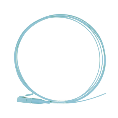 Pigtail de Fibra Óptica Simplex LC, PVC, OM3 50/125, Aqua, 1 Metro (3.28 Pies)