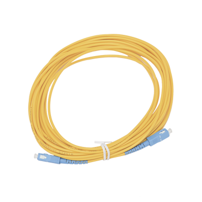 Jumper de Fibra Óptica Simplex, Monomodo, con Conectores SC/UPC-SC/UPC, de 10 Metros (32.81 Pies)