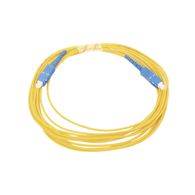 Jumper de Fibra Óptica Monomodo SC/UPC - SC/UPC Simplex, Color Amarillo, 5 Metros (16.40 Pies)
