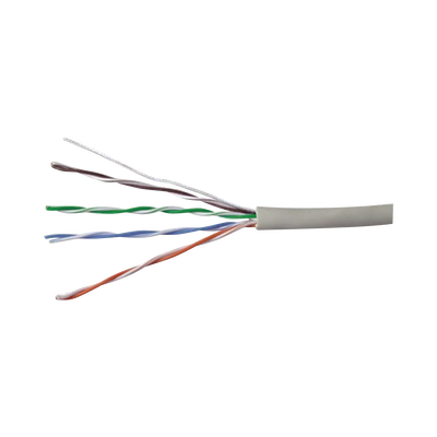 Bobina de Cable UTP 305 Metros (1000 Pies) de Cobre, PanNet, Gris, Categoría 5e (24 AWG), PVC (CM), de 4 Pares