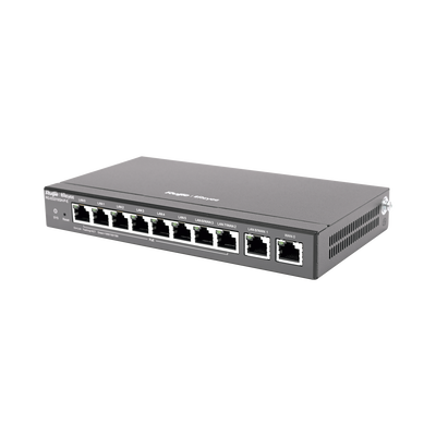 [RG-EG310GH-P-E] Router Balanceador con Función SD-WAN, PoE+ hasta 110 Watts, Hasta 4 Servicios de Internet y hasta 350 clientes con desempeño de 1.5 Gbps