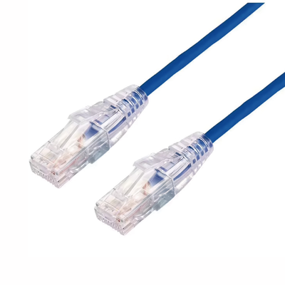 Cable de Parcheo Slim UTP Cat6A - 10 Metros (32.81 Pies) Azul, Diámetro Reducido (28 AWG)
