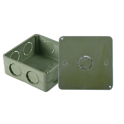 Caja Cuadrada y Tapa para Tubería PVC Conduit de 1".