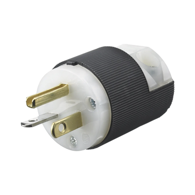 [HUB-HBL5366C] Clavija Entrada Recta/ 20 A 125 V/ 2 Polos 3 Hilos/ Nema 5-20 P/ Grado Industrial- Comercial.