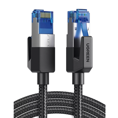 Cable Ethernet Cat8 Class F/FTP Redondo con Malla de Nylon 5 Metros (16.40 Pies)