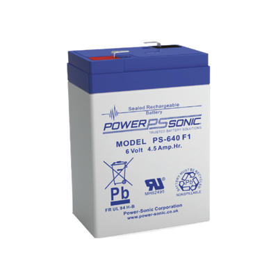 Batería 6V, 4.5AH, Para Respaldo, Tecnologías AGM/VRLA, 5 Años Vida Útil, Terminales F1, Reconocida UL 