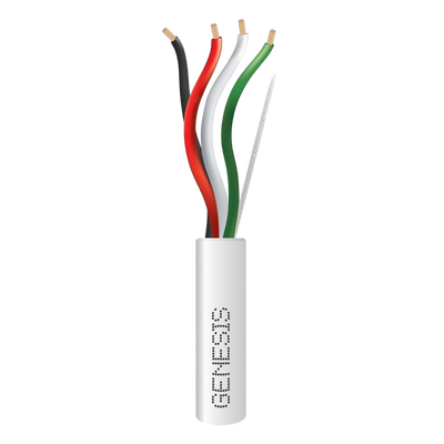 Bobina de 152 Metros (500 Pies) / Cable de Cobre / 4 x 18 AWG / Riser / Color Blanco / Para Aplicaciones de Alarmas de Intrusión/Control de Acceso/ Automatización / Interfonos y Tv Porteros