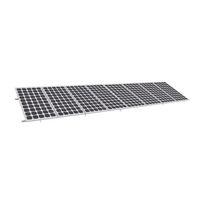 [KIT8PVEKTOR8R] Montaje para Panel Solar, Riel "8" de 5400mm para Módulos de 550 a 660w con Espesor de 35mm, Velocidad de Viento Máx. 136km/h (20° a 45°)