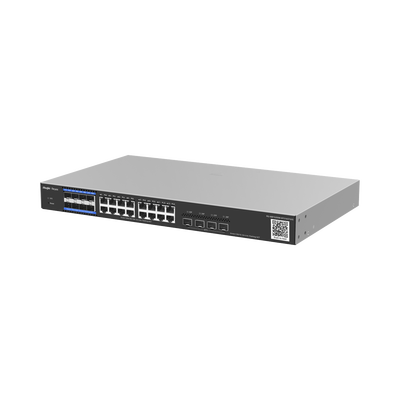 [RG-NBF5200M-8FS16GT4XS] e-Lighten OLT / Switch Hibrido, Capa 3 con 8 Puertos PON 1G, 16  Puertos Ethernet 1G y 4 Puertos SFP+ 10G, perfecto para migrar a Soluciones de Fibra PON hasta 256 ONUs