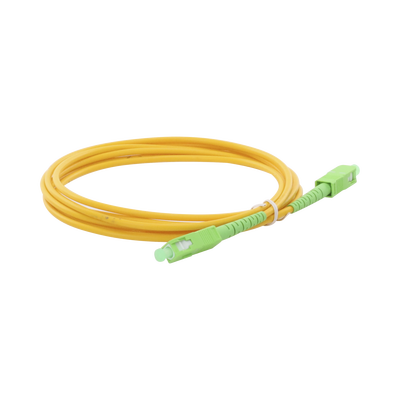 Jumper de Fibra Óptica Monomodo SC/APC-SC/APC Simplex de 3 Metros (9.84 Pies), 3mm