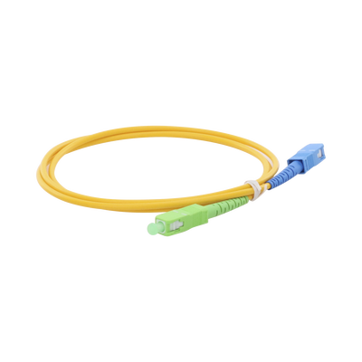 Jumper de Fibra Óptica Monomodo SC/APC-SC/UPC Simplex de 1 Metro (3.28 Pies), 3mm